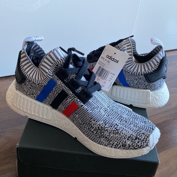 BNIB Adidas NMD R1 Tri Color Stripe White Size 7 - Picture 2 of 8